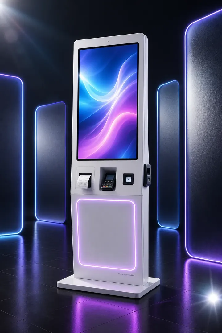 Kiosk custom Kiditek untuk mesin antrian digital di Semarang
